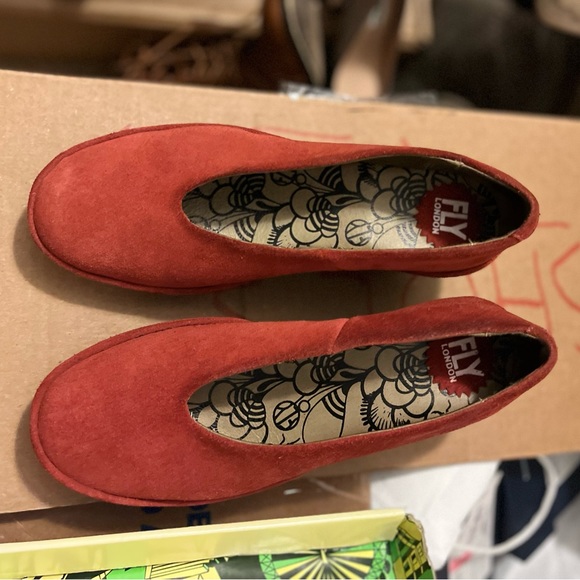 Fly London Booties Red Suede Size 38 - Picture 9 of 9